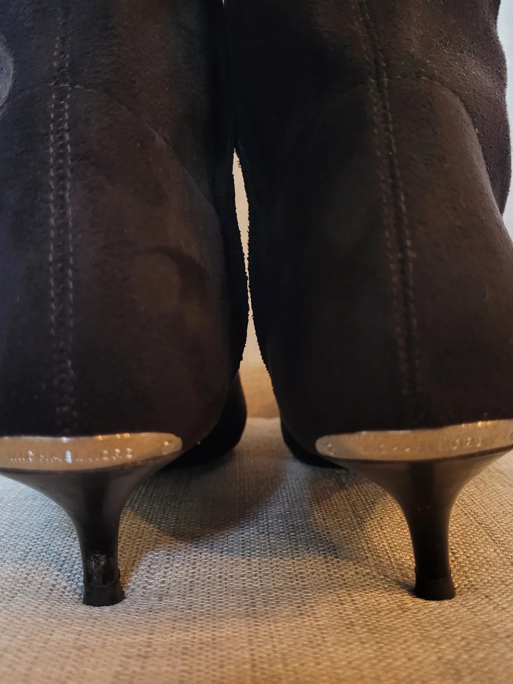 Michael Kors Black Suede Over-the-Knee Kitten Heel Boots Size 7.5M